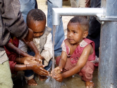 Kids at Pump, Ethiopia
